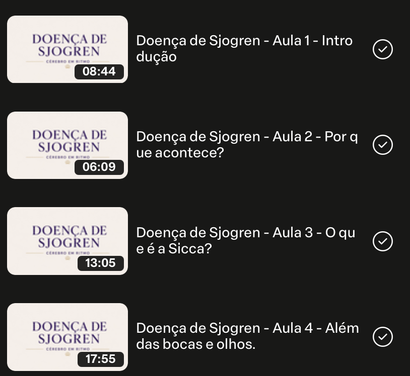 Aulas de Doença de Sjögren
